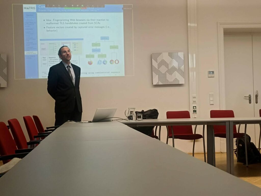 Bernhard Garn presenting his Ph.D Thesis